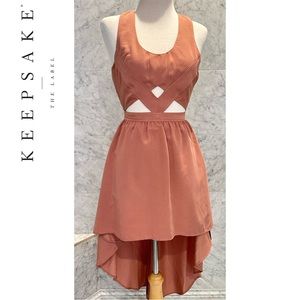 Keepsake The Label Midi Cutout High-Low Dress Sz. 2